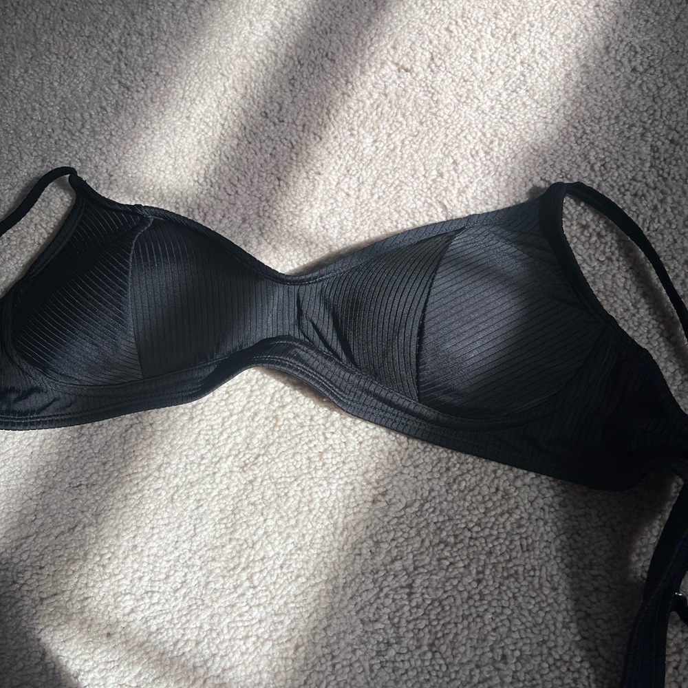 Xhilaration Black Striped Bra